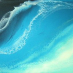 Surfing Days ● 10" x 20" ● Resin Mixed Media ● $1200