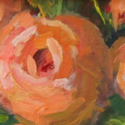 Peach Roses ● 7" x 10" ● Oil ● SOLD