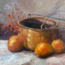Copper and Oranges ● 12" x 12" ● Oil ● SOLD