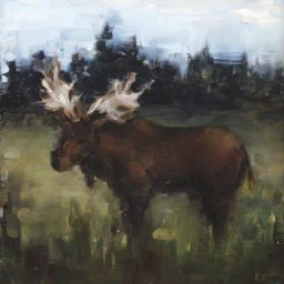 Moose ● 7 3/4" x 8" ● Oil ● $350