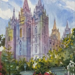 Salt Lake Temple ● 11" x 14" ● Watercolor ● $600