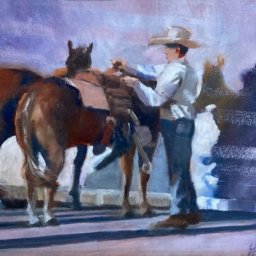 Waiting for the Rodeo ● 8" x 10" ● Oil ● $400